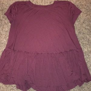 Super cute maroon peplum